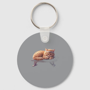 Porte-clés Chat Roux Endormi