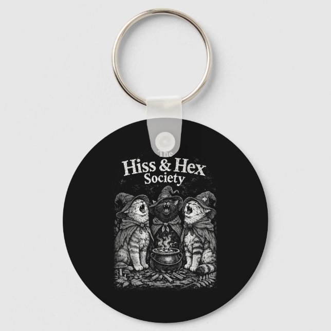 Porte-clés Chat sorcière de la société Feral hiss & hex pour  (Recto)