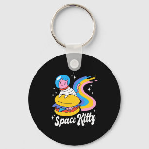 Porte-clés Chat spatial astronaute
