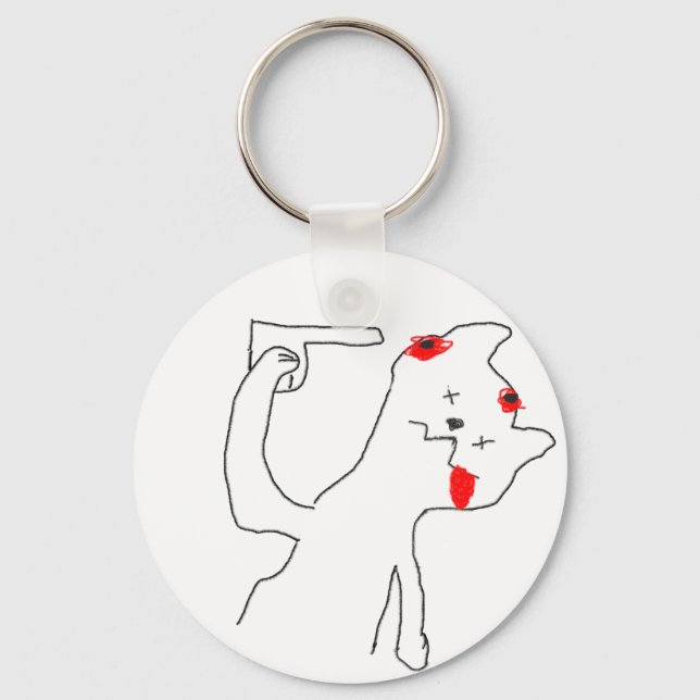 Porte-clés chat suicidaire (Recto)