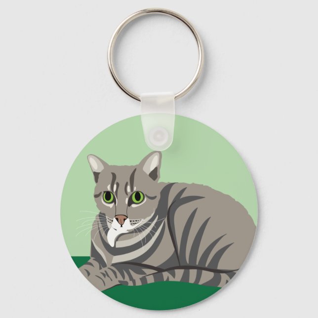 Porte-clés Chat Tigre (Recto)