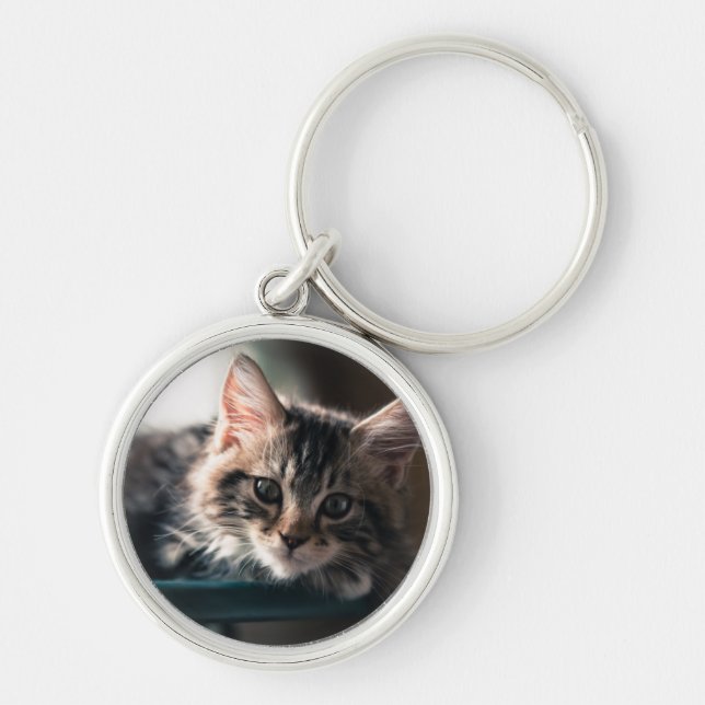 Porte-clés Chat tigré doux (Devant)