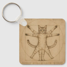 Chat vitruvien de la Renaissance - Parodie d'art