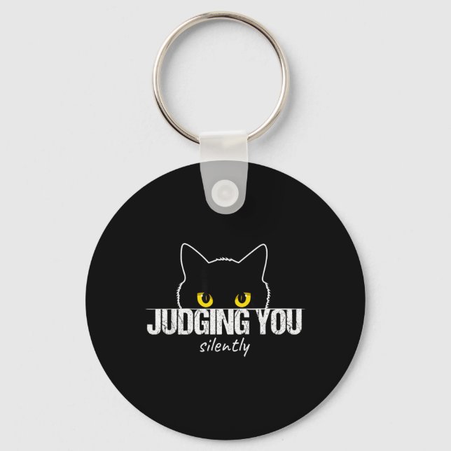 Porte-clés Chat vous juge silencieusement (Recto)