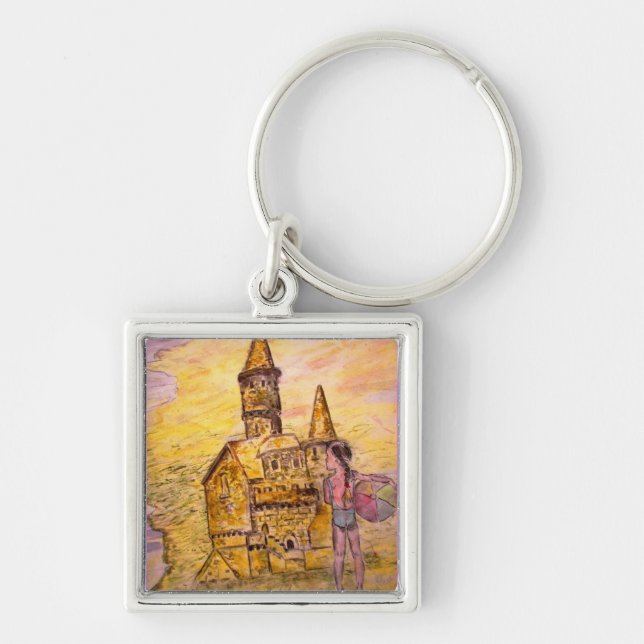 Porte-clés château de sable (Devant)