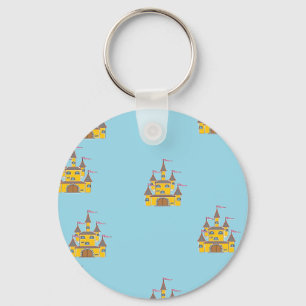 Porte-clés château en bleu