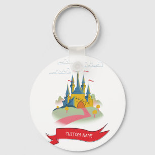 Porte-clés Château Fantastique Texte Personnalisé