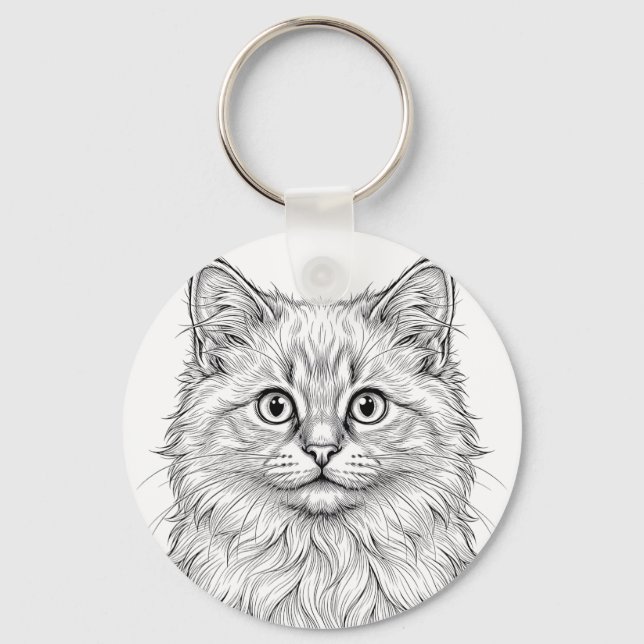Porte-clés chaton Birman (Recto)
