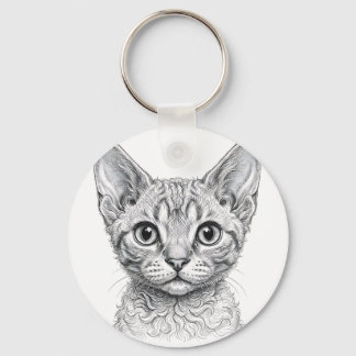 Porte-clés chaton Devon Rex