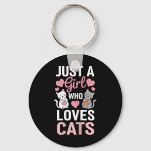 Porte-clés Chaton Juste Une Fille Qui Aime Les Chats Chemise