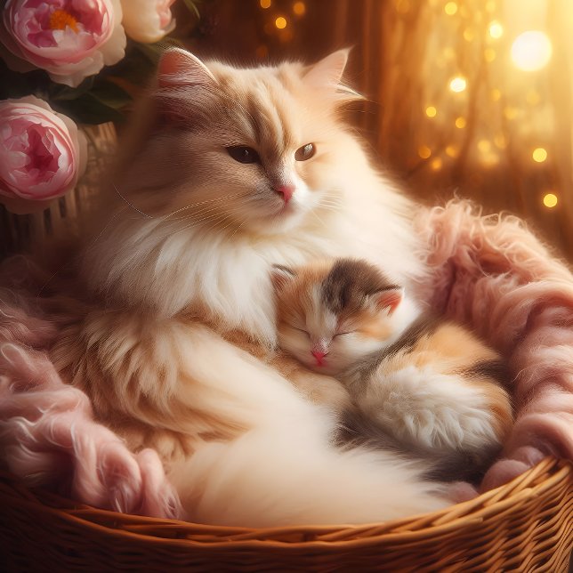 Porte-clés chaton Maman chat - Cadeau mignon pour  (Créateur téléchargé)
