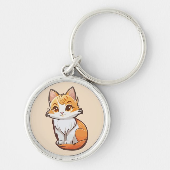 Porte-clés Chaton Mignon Kawaii (Devant)