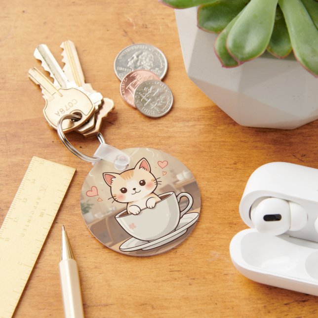 Porte-clés chaton mignon Kawaii | idée-cadeau port (Bureau)