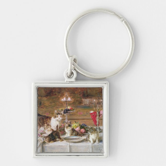 Porte-clés Chatons à un banquet, 19ème siècle (Devant)