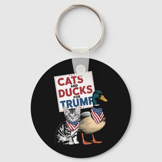 Porte-clés Chatons Et Canards Pour Trump Chats Et Canards Pou (Recto)