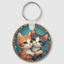 Chatons mignons s'étreignant