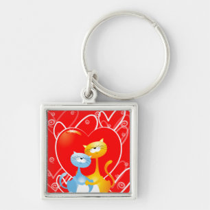Porte-clés Chats amoureux, porte - clé