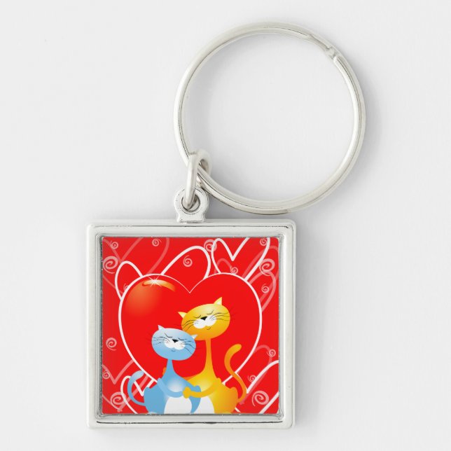 Porte-clés Chats amoureux, porte - clé (Devant)