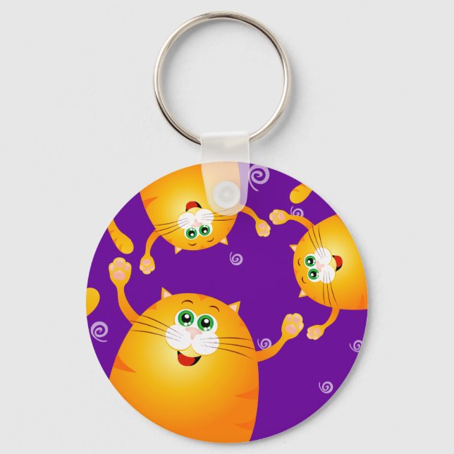 Porte-clés Chats amusants, porte - clé (Recto)
