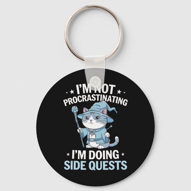 Porte-clés Chats de joueurs Quête secondaire Procrastinant Ta (Recto)
