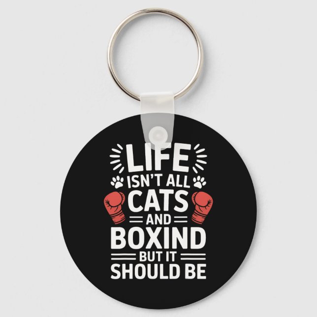 Porte-clés Chats Et Boxe Drôle Boxe (Recto)