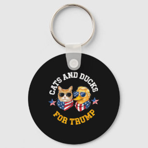 Porte-clés Chats Et Canards Pour Trump 2024