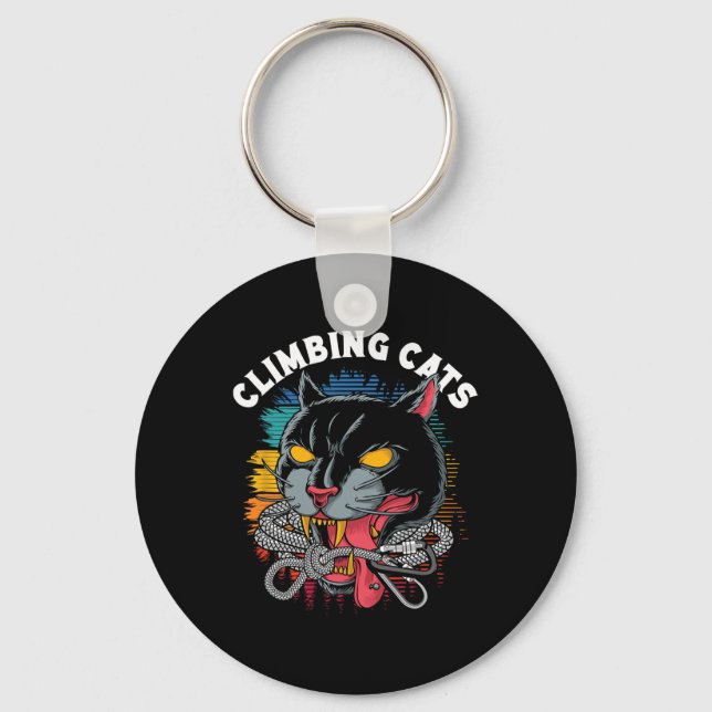 Porte-clés Chats grimpeurs d'escalade de bloc grimpeur d'esca (Recto)