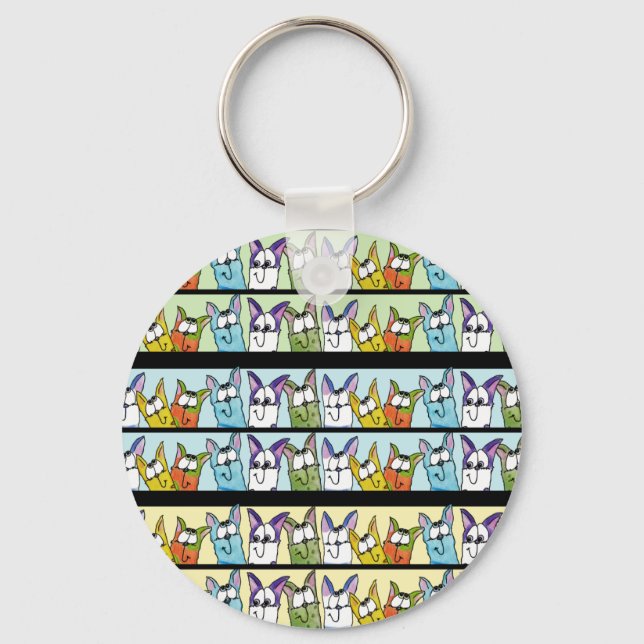 Porte-clés Chats Kitty Lineup Colorful (Recto)