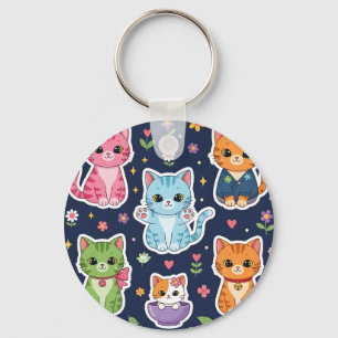 Porte-clés Chats mignons Kawaii Neko Kitten drôle Cadeau d'am