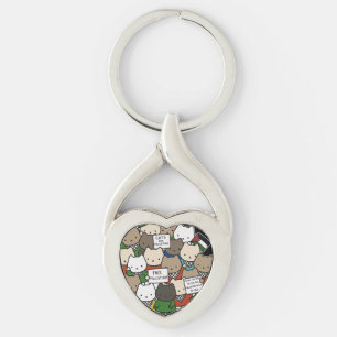 Porte-clés Chats pour la Palestine – Chats Kawaii pour la Jus