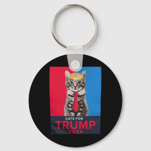 Porte-clés Chats Pour Trump 2024 Drôle Tee Pour Vance Trump 2