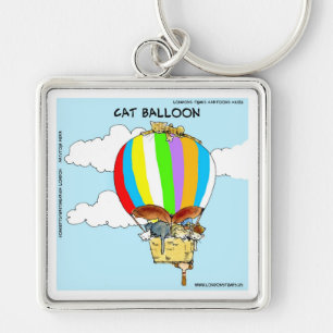 Porte-clés Chats Volants Dessin Animé Drôle