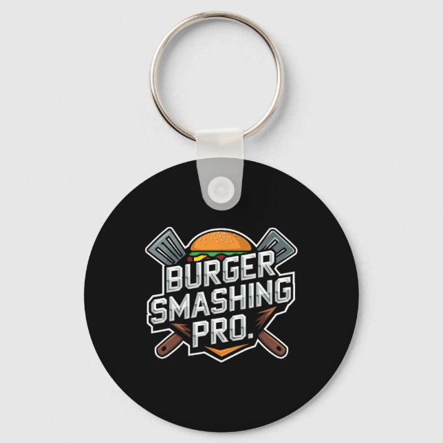 Porte-clés Chauffage Burger Lover Grillé Cheeseburger Plat To (Recto)