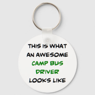 Porte-clés chauffeur de bus de camp, génial