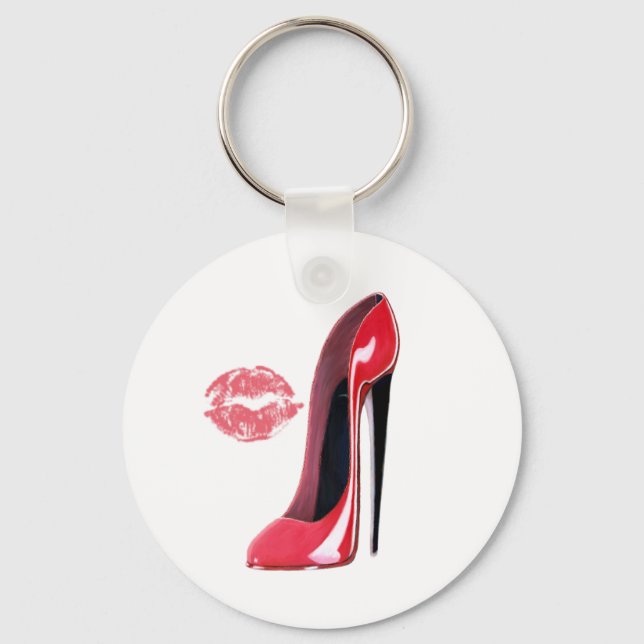 Porte-clés Chaussure et baiser Red Stiletto (Recto)
