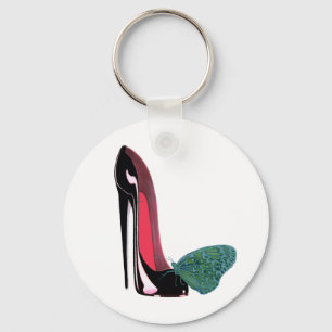 Porte-clés Chaussure et papillon stylets noirs