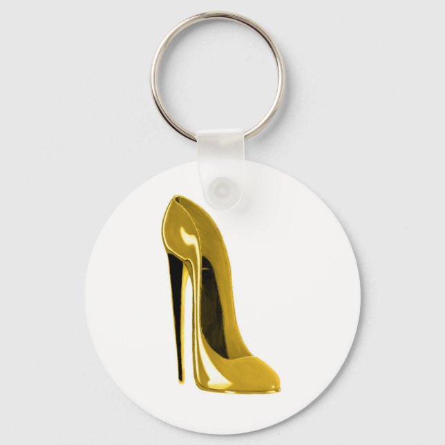Porte-clés Chaussure Stiletto Jaune Sunshine (Recto)