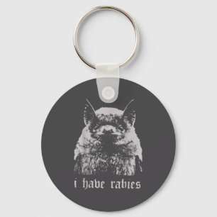 Porte-clés Chauve-souris vintage j'ai la rage citations drôle