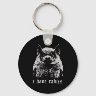 Porte-clés Chauve-souris vintage j'ai la rage citations drôle