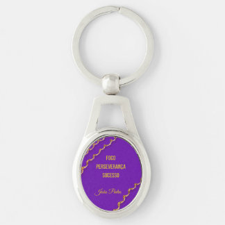 Porte-clés Chaveiro Faixa Roxa Jiu-Jitsu nome personalizável