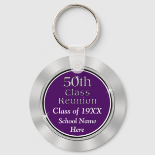Porte-clés Cheap 50th Class Reunion Gift, Your Text and Color