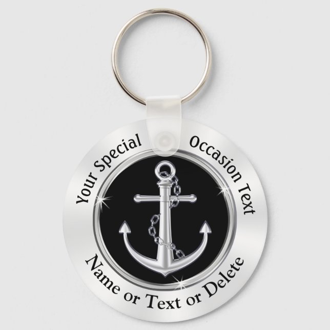 Porte-clés Cheap, Personalized, Anchor Keychains, Nautical  (Recto)