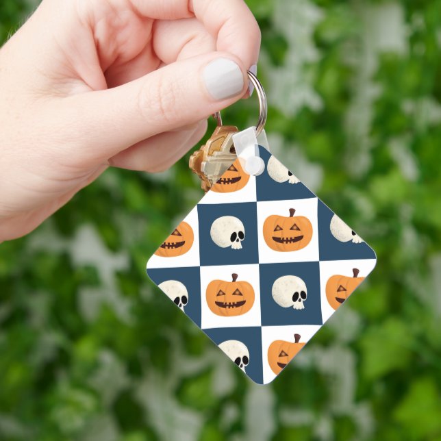 Porte-clés Checks de Skulls et Pumkins (main)
