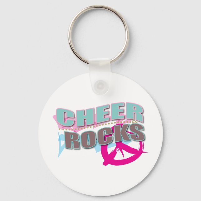 Porte-clés Cheer Rocks Cadeaux pour Cheerleaders! (Recto)