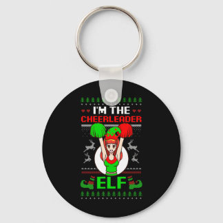 Porte-clés Cheerleader Elf Design Christmas Cheerleading 
