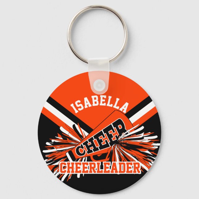 Porte-clés Cheerleader Spirit - Orange, Black and White (Recto)