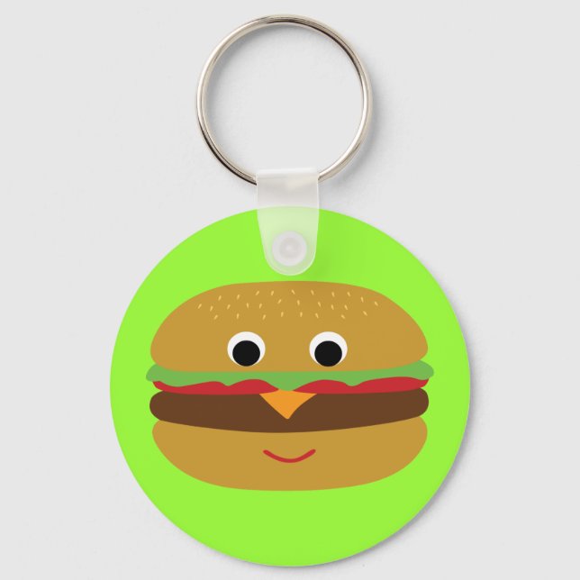 Porte-clés Cheeseburger rétro (Recto)