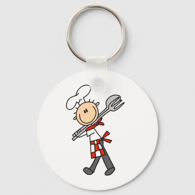 Porte-clés Chef avec pince à salade (Recto)