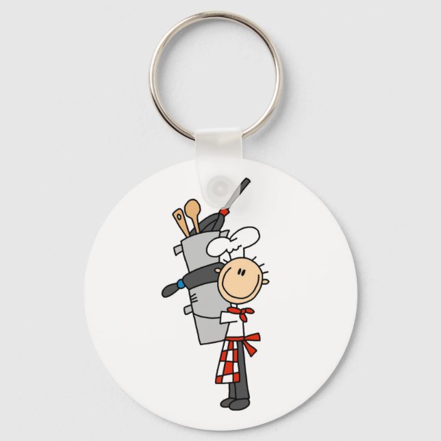 Porte-clés Chef avec pots et pots (Recto)