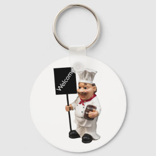Porte-clés Chef cuisinier - Carte de menu BIENVENUE
